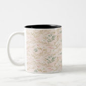 Gold Blush Floral Wedding Mug ツートーンマグカップ (左)