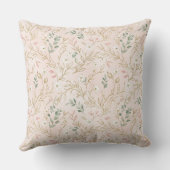 Gold Blush Floral Wedding Pillow クッション (裏面)