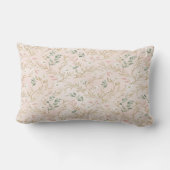 Gold Blush Floral Wedding Pillow ランバークッション (裏面)