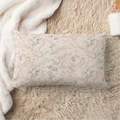 Gold Blush Floral Wedding Pillow ランバークッション (ブランケット)