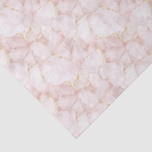 Gold Blush Pink Rose Petals Floral Wedding 薄葉紙 (詳細)