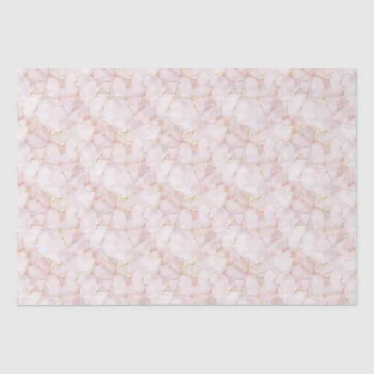 Gold Blush Pink Rose Petals Floral Wedding 薄葉紙 (正面)