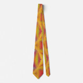Gold Bold Geometric Patterned Tie ネクタイ (正面)