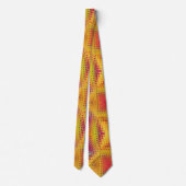 Gold Bold Geometric Patterned Tie ネクタイ (裏面)