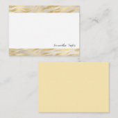 Gold Borders Script  Personalized Flat Note Cards ノートカード (正面/裏面)