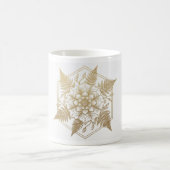Gold Botanical Mandala Mug | Floral Geometric Coff コーヒーマグカップ (中央)