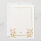 Gold Botanical Wedding invitation  招待状 (裏面)