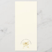 Gold Bow Bridal Shower Menu Card メニュー (裏面)