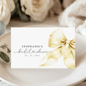 Gold Bow Bridal Shower Name Table Card テーブルナンバー