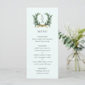Gold Bow & Evergreen Wreath Mint Wedding メニュー (スタンド正面)