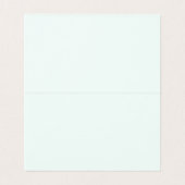 Gold Bow & Greenery Border Mint Wedding Place Card (内部フラット)