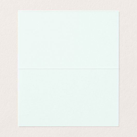 Gold Bow & Greenery Border Mint Wedding Place Card (内部フラット)