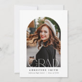 Gold Bow Photo Graduation Party Invitation 招待状 (裏面)