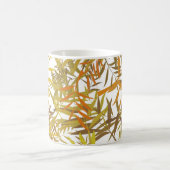 Gold Bronze and Brown Willow Leaves コーヒーマグカップ (中央)