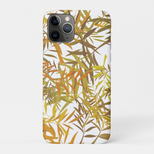 Gold Bronze and Brown Willow Leaves Case-Mate iPhoneケース (裏)