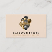 Gold & Bronze Glitter Party Balloon Decorations 名刺 (正面)