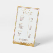 Gold & Brown Lash Tech Price List | Luxury Beauty  台座サイン (正面)