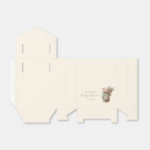 Gold Brown Sage Green Teddy Bear Baby Shower フェイバーボックス (折り畳みなし)