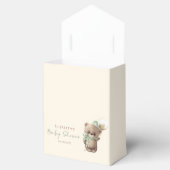 Gold Brown Sage Green Teddy Bear Baby Shower フェイバーボックス (オープン)
