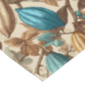 Gold Brown Turquoise Cacao Pattern テーブルクロス (アングル)