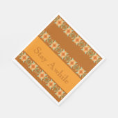 Gold Browns With Peach Artsy スタンダードランチョンナプキン (角)