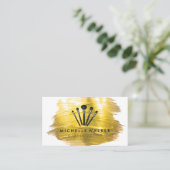 Gold Brush Paint Stroke | Make Up Brushes 名刺 (スタンド正面)