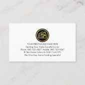 Gold Brush Painting Home Paint Splatter 名刺 (裏面)