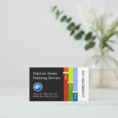 Gold Brush Painting Paint Stripes 名刺 (スタンド正面)