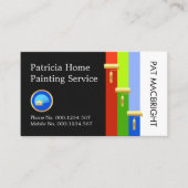 Gold Brush Painting Paint Stripes 名刺 (正面)