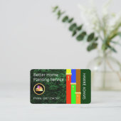 Gold Brush Painting Paint Stripes On Green Grunge 名刺 (スタンド正面)