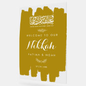Gold Brushed Paint Nikkah Acrylic Sign アクリルサイン (傾斜)
