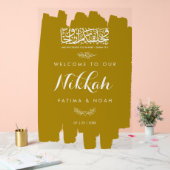 Gold Brushed Paint Nikkah Acrylic Sign アクリルサイン (ウェディング)