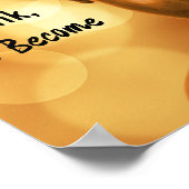 Gold Buddha with saying: What You Think, You Becom ポスター (角)
