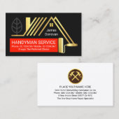 Gold Building Frame Roller Handyman Brush 名刺 (正面/裏面)