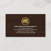 Gold Building Rooftop Handyman Tools 名刺 (裏面)