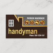 Gold Building Rooftop Handyman Tools 名刺 (正面)