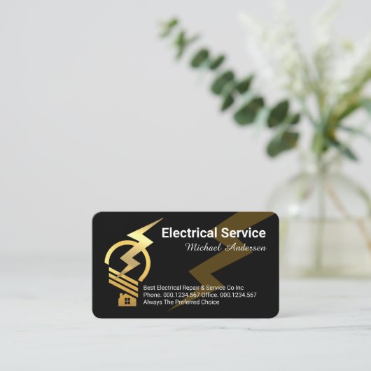 Gold Bulb Home Lightning Powered 名刺 (スタンド正面)