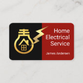 Gold Bulb Home Powered By Lightning 名刺 (正面)