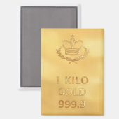 Gold Bullion Bar マグネット (正面/裏面)