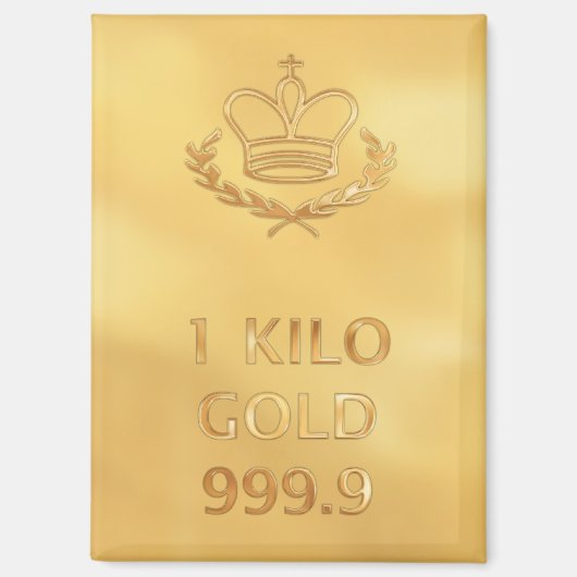 Gold Bullion Bar マグネット (正面)