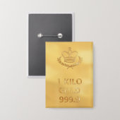 Gold Bullion Bar 缶バッジ (正面/裏面)