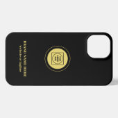 Gold Business Logo Text Professional iphone case iPhoneケース (裏面横)