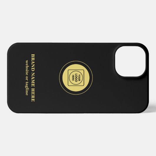 Gold Business Logo Text Professional iphone case iPhoneケース (裏面横)