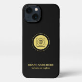 Gold Business Logo Text Professional iphone case iPhoneケース (裏面)