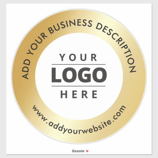 Gold Business Logo Website Car Window Decal シール (シート)