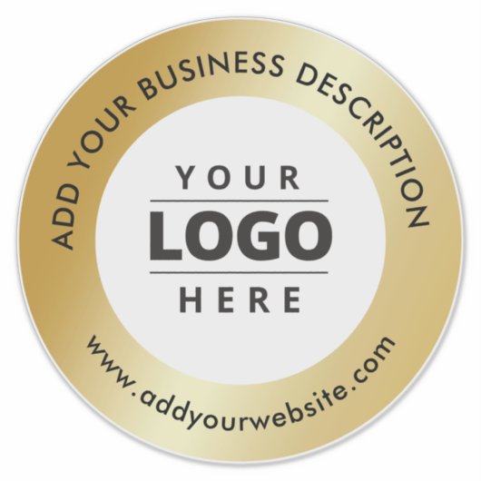 Gold Business Logo Website Car Window Decal シール (正面)