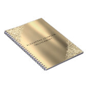 Gold Business Professional Sparkle Glitter ノートブック (右側)