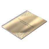 Gold Business Professional Sparkle Glitter ノートブック (左側)