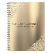Gold Business Professional Sparkle Glitter ノートブック (正面)