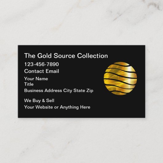 Gold Buying And Selling Source Business Cards 名刺 (正面)